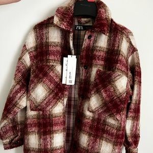 Zara plaid overshirt shacket
